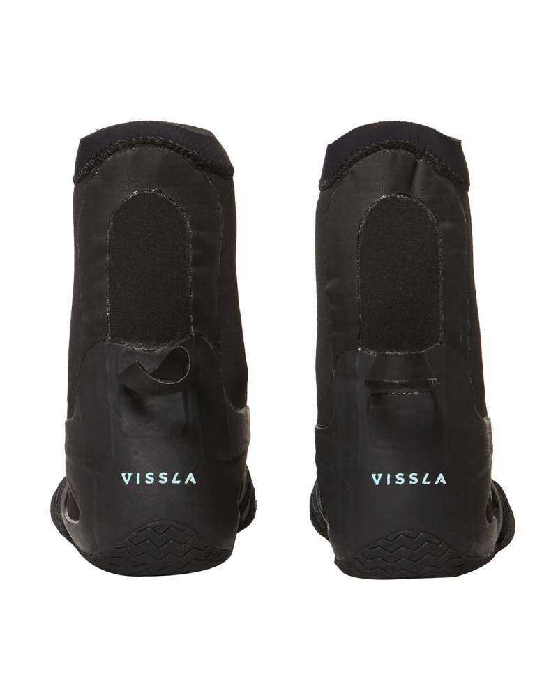 Vissla 7 Seas 5mm Round Toe Bootie - Black - Back