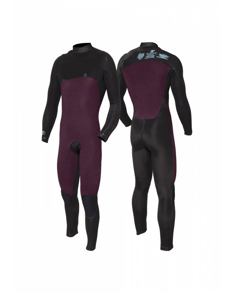 Vissla 7 Seas Comp 3/2 Full Chest Zip - Harbor Blue