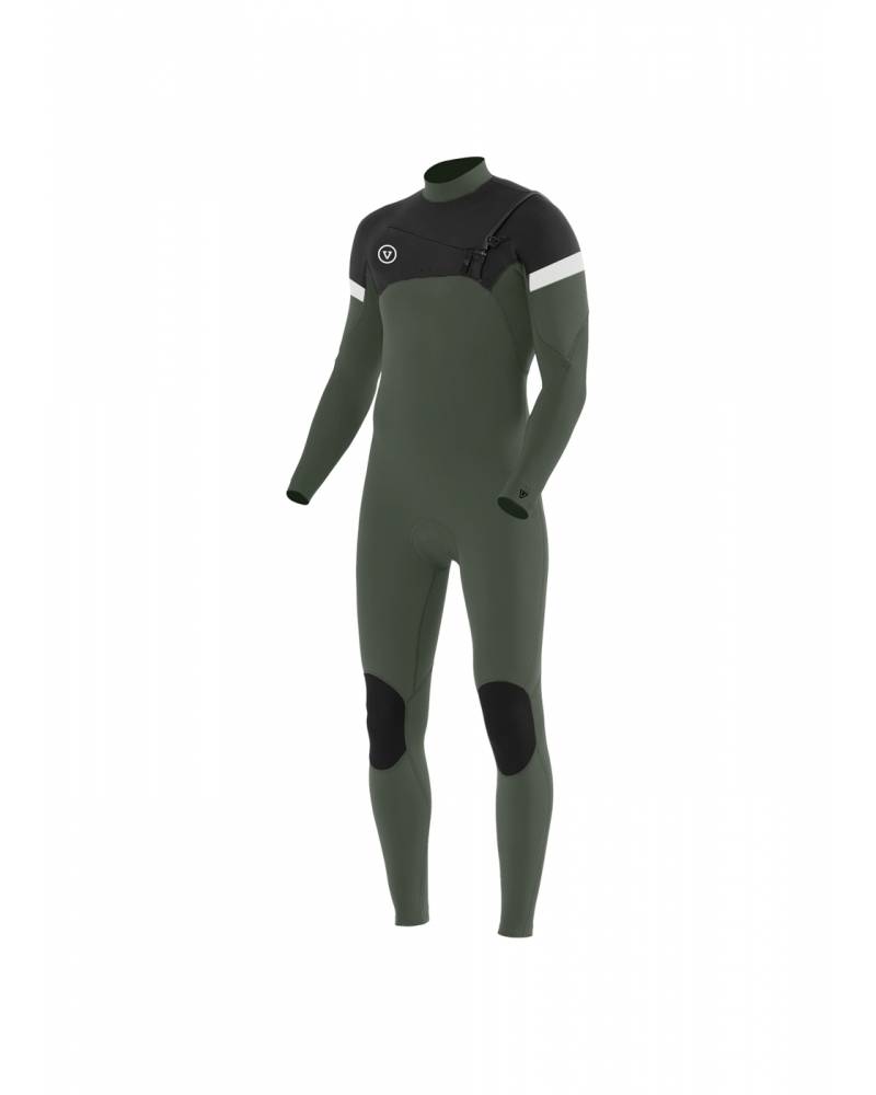 Vissla 7 Seas Raditude 3/2 Full Chest Zip Wetsuit - Evergreen