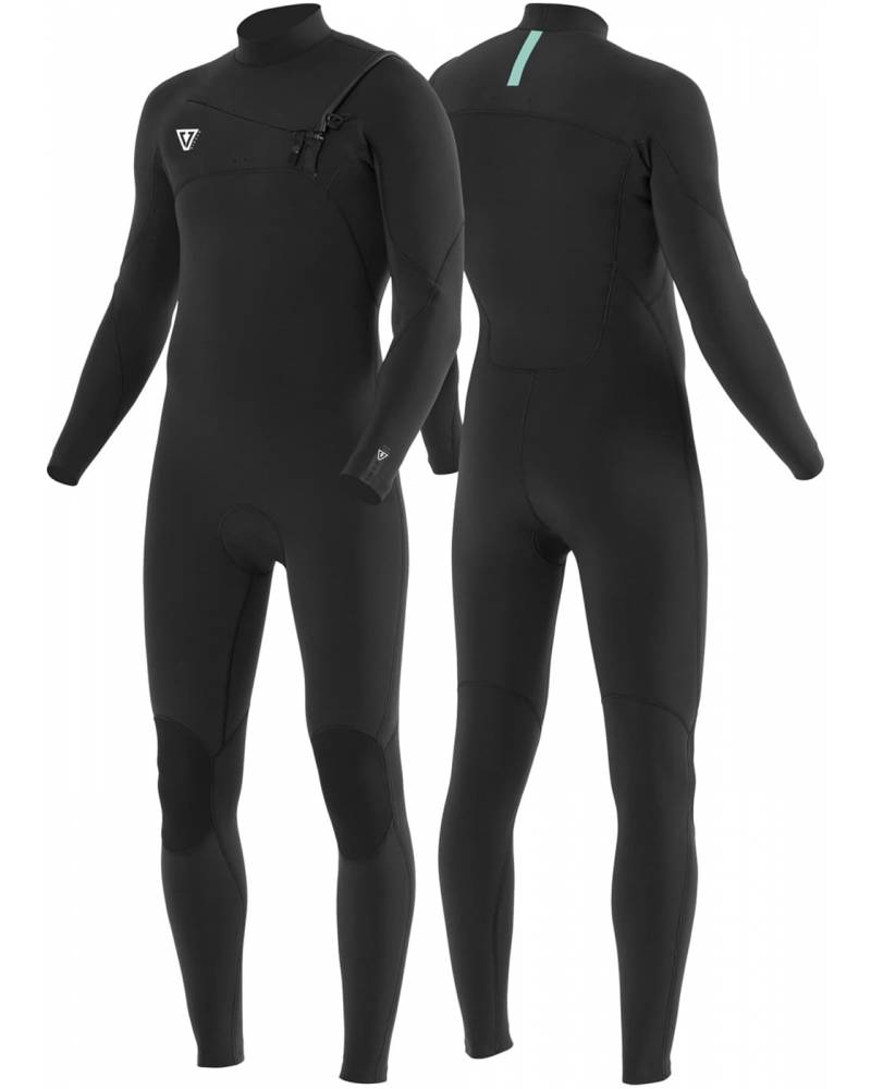 Vissla 7 Seas Comp 3/2 Chest Zip Full Wetsuit - Black - exterior