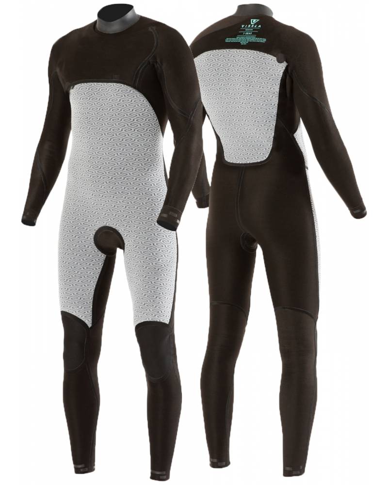 Vissla Men's 7 Seas 3/2 Chest Zip Steamer Wetsuit - interior
