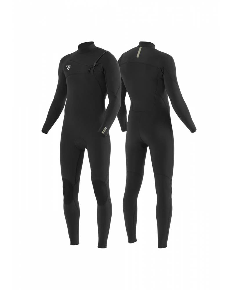 Vissla 7 Seas Comp 4/3 Full Chest Zip - Black 2 - BackFront