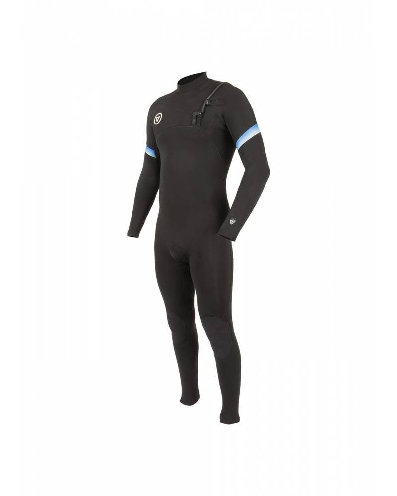 Vissla 7 Seas Raditude 3/2 Chest Zip Wetsuit - Black 2 front
