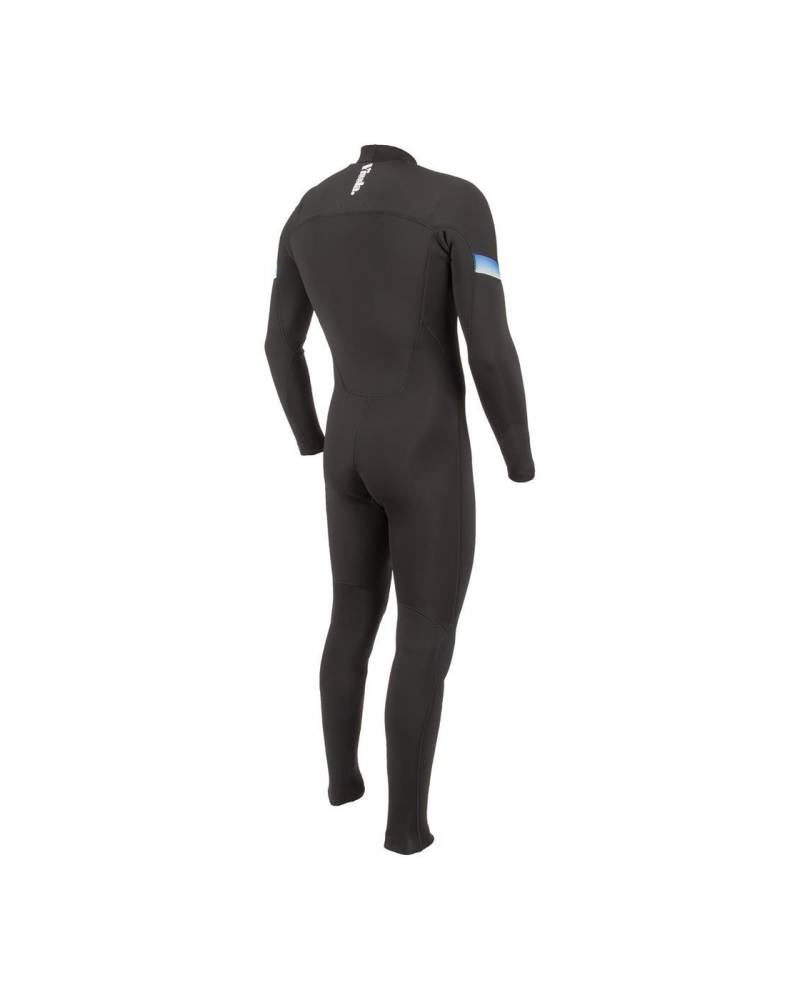 Vissla 7 Seas Raditude 4/3 Chest Zip Wetsuit - Black 2 back