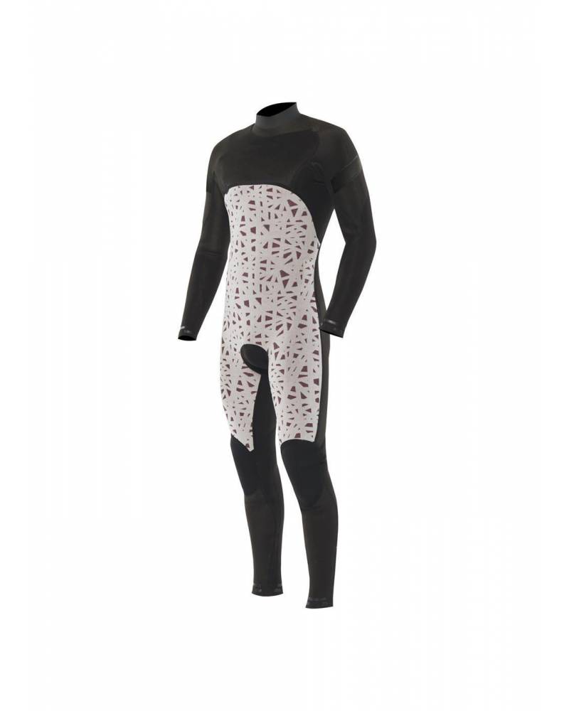 Vissla 7 Seas Raditude 4/3 Chest Zip Wetsuit - Night lining front