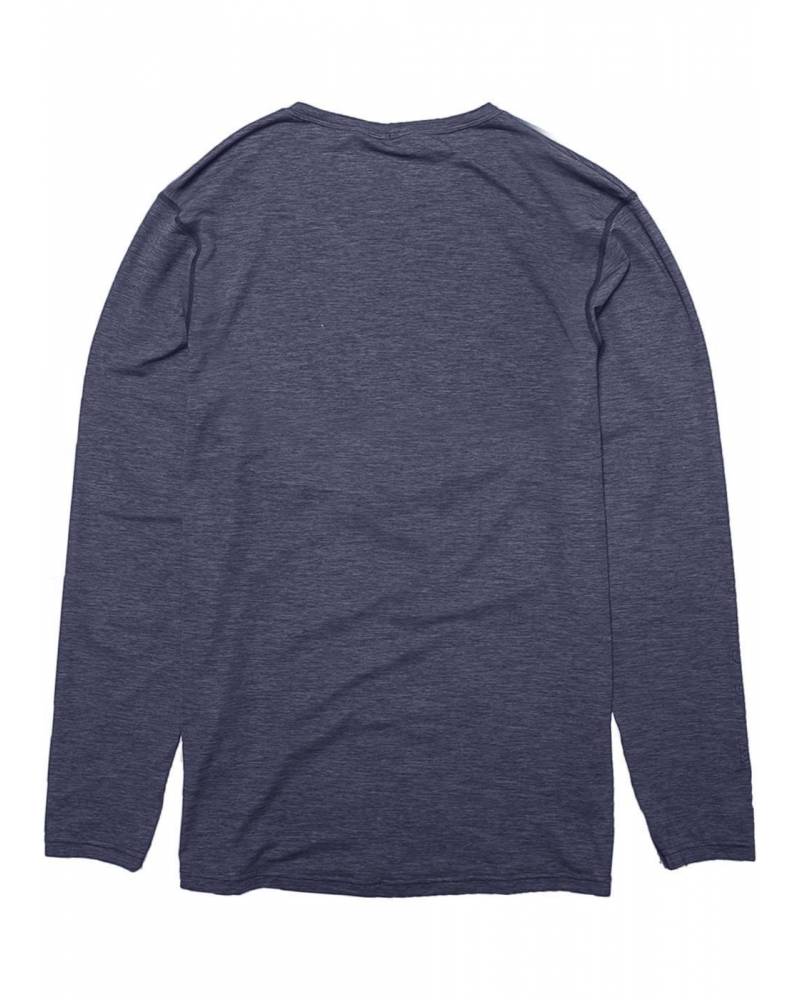Vissla Alltime L/S - Naval Heather - Back