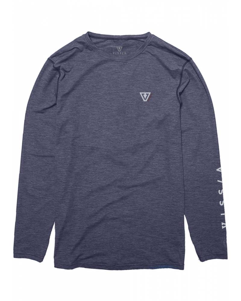 Vissla Alltime L/S - Naval Heather - Front
