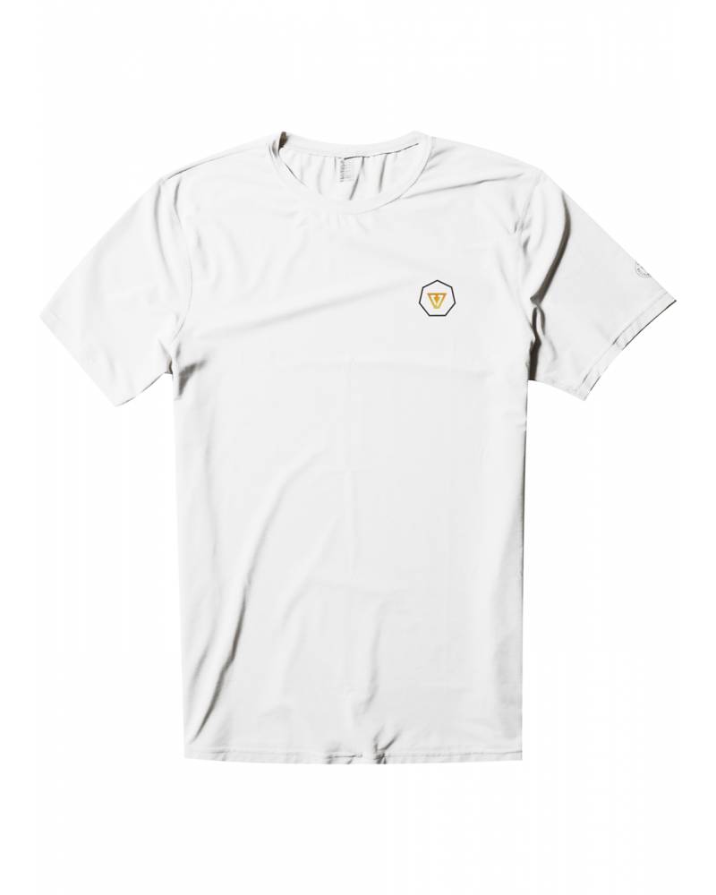 Vissla Alltime Short Sleeve Rash Guard - White - front