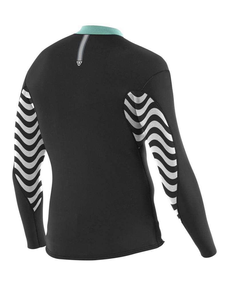 Vissla Boys 2mm 7 Seas Shredder Front Zip Jacket - Black back