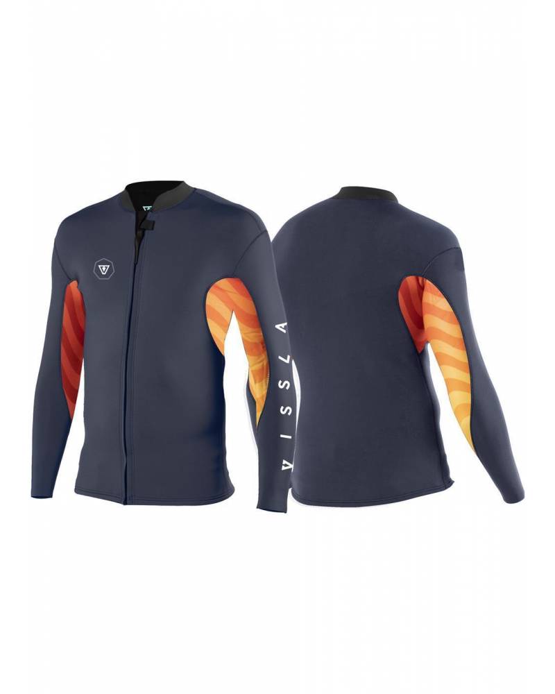 Vissla Boys 2mm 7 Seas Shredder Front Zip Jacket - Navy