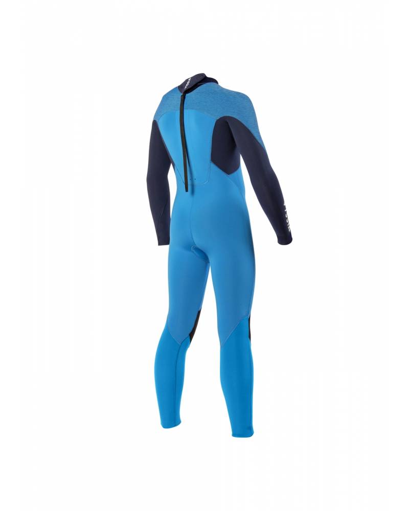 Vissla Boys 7 Seas 3/2 Back Zip Wetsuit - Baja Blue back
