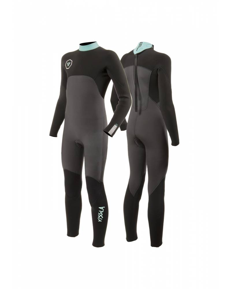 Vissla Boys 7 Seas 3/2 Back Zip Wetsuit - Phantom 1