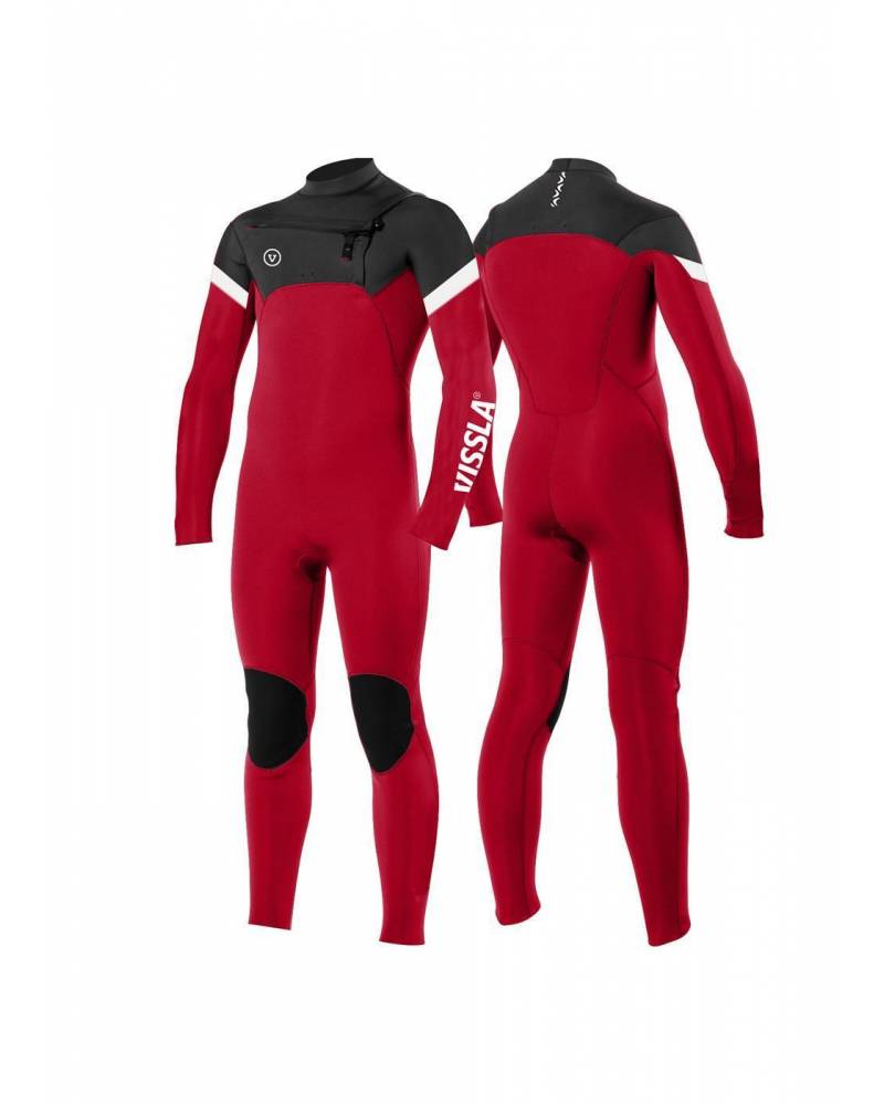 Vissla Boys 7 Seas Raditude 3/2 Chest Zip Wetsuit - Rusty Red 1