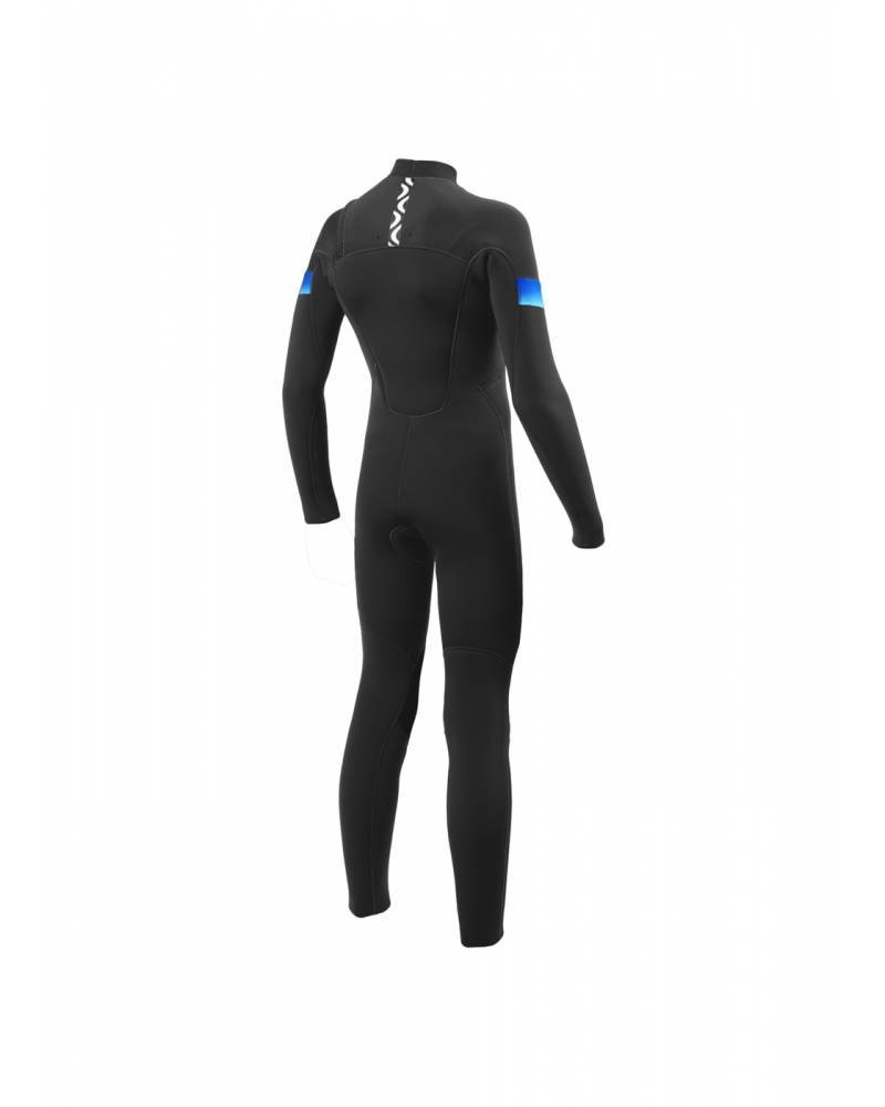 Vissla Boy's 7 Seas Raditude 3/2 Chest Zip Wetsuit - Black back