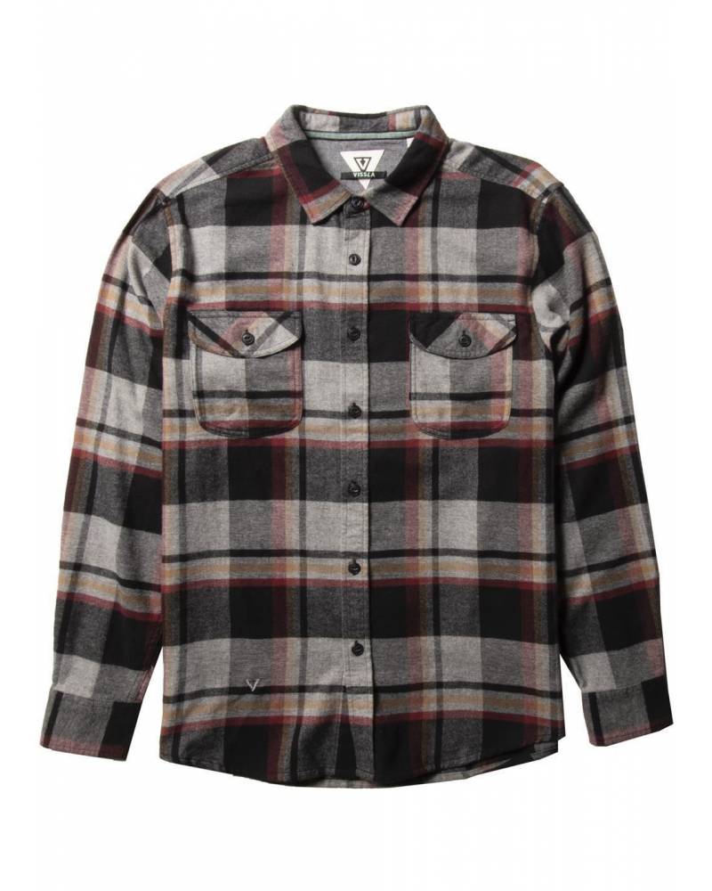 Central Coast Ls Flannel - Charcoal