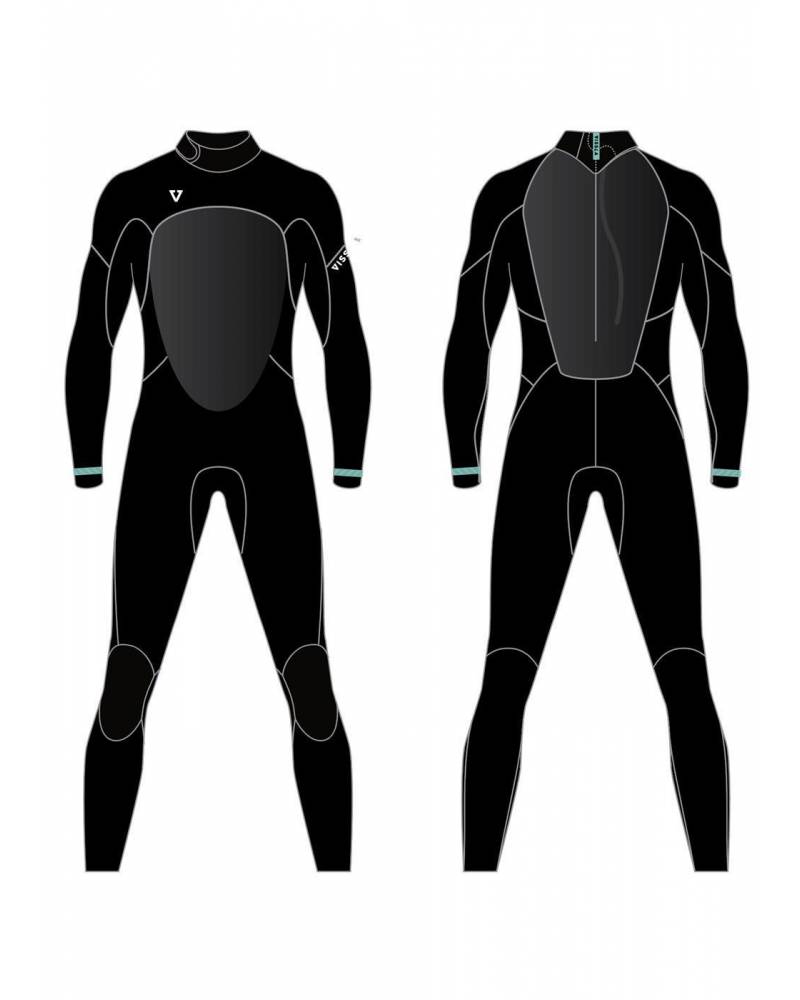 Vissla Easy Seas 3/2 Full Back Zip - Black