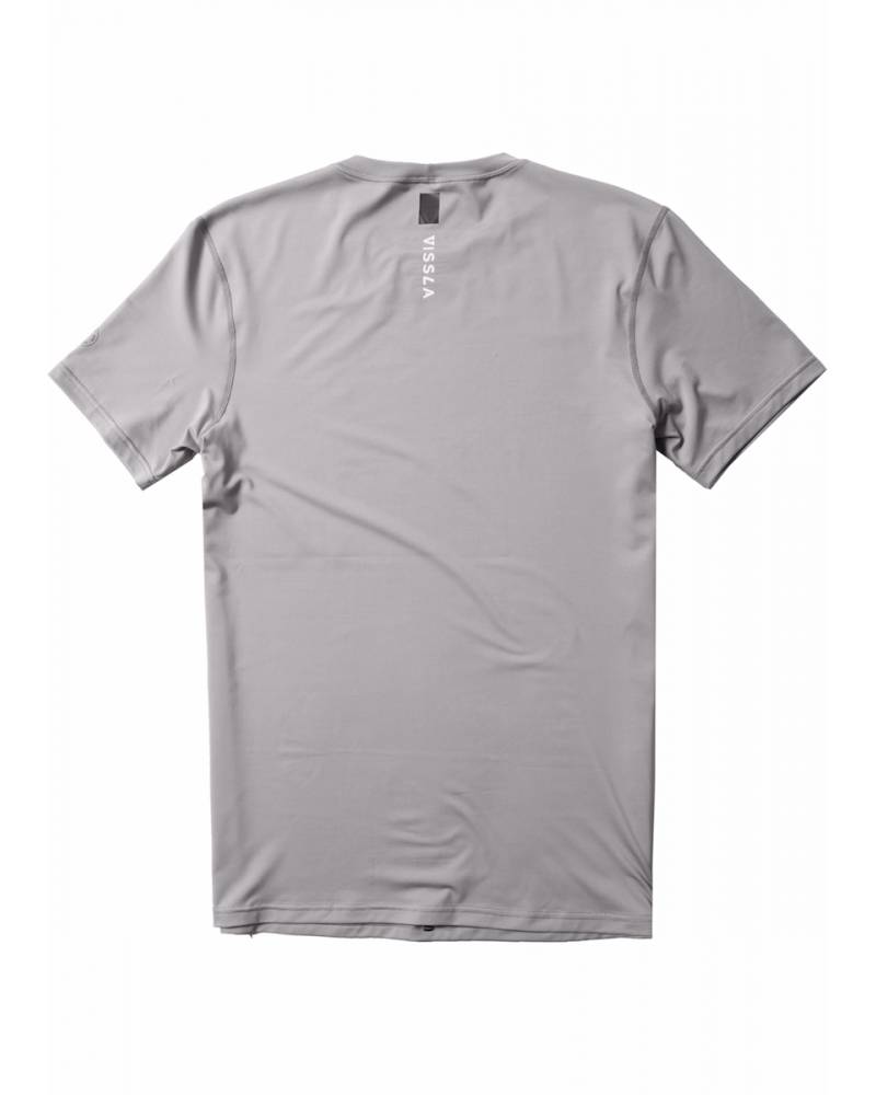 Vissla Easy Seas Eco Short Sleeve Surf Tee - Grey  back
