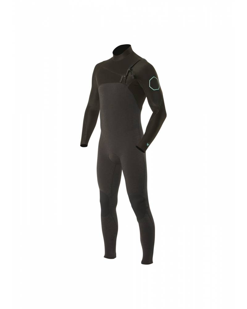 Vissla High Seas 3/2 Chest Zip - Black Heather - Front