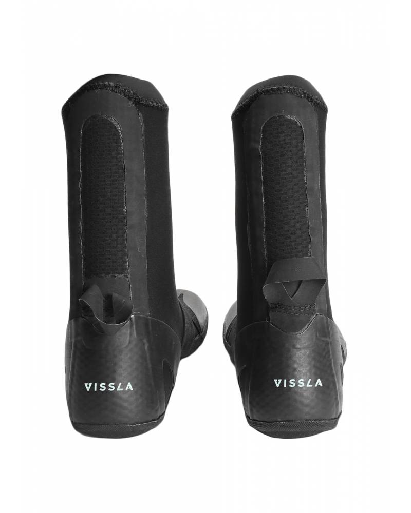 Vissla High Seas 3mm Split Toe Bootie - Black  - Back