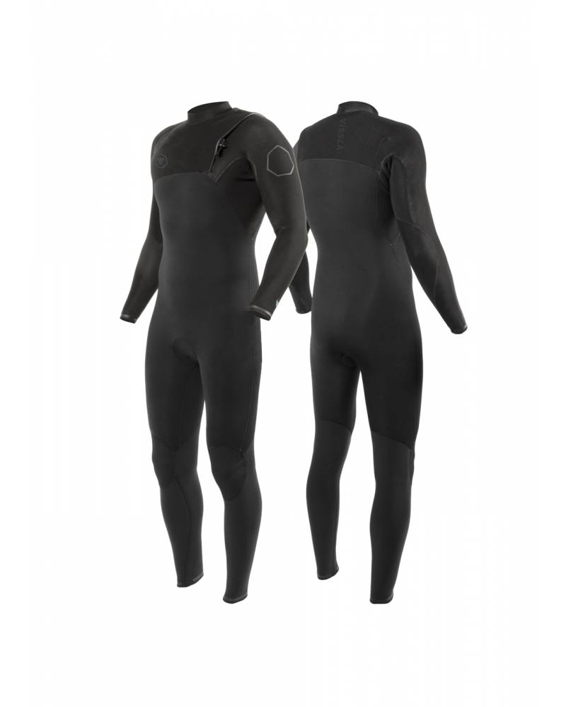 Vissla High Seas II 3/2 Full No Zip - Stealth - Front and Back