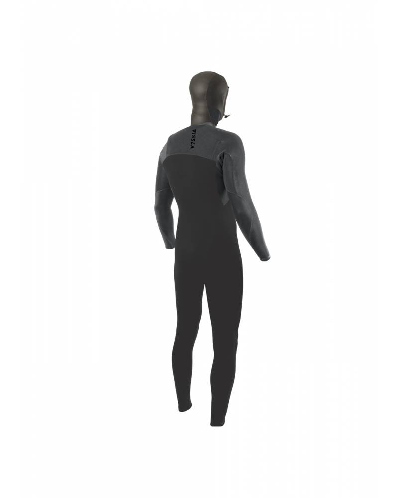 Vissla High Seas II 4/3 Hooded Men's Steamer Wetsuit - back