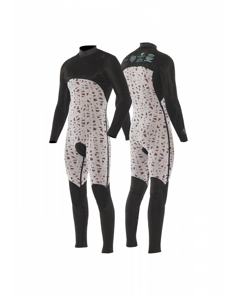 High Seas II 3/2 Chest Zip Wetsuit - Stealth interior 