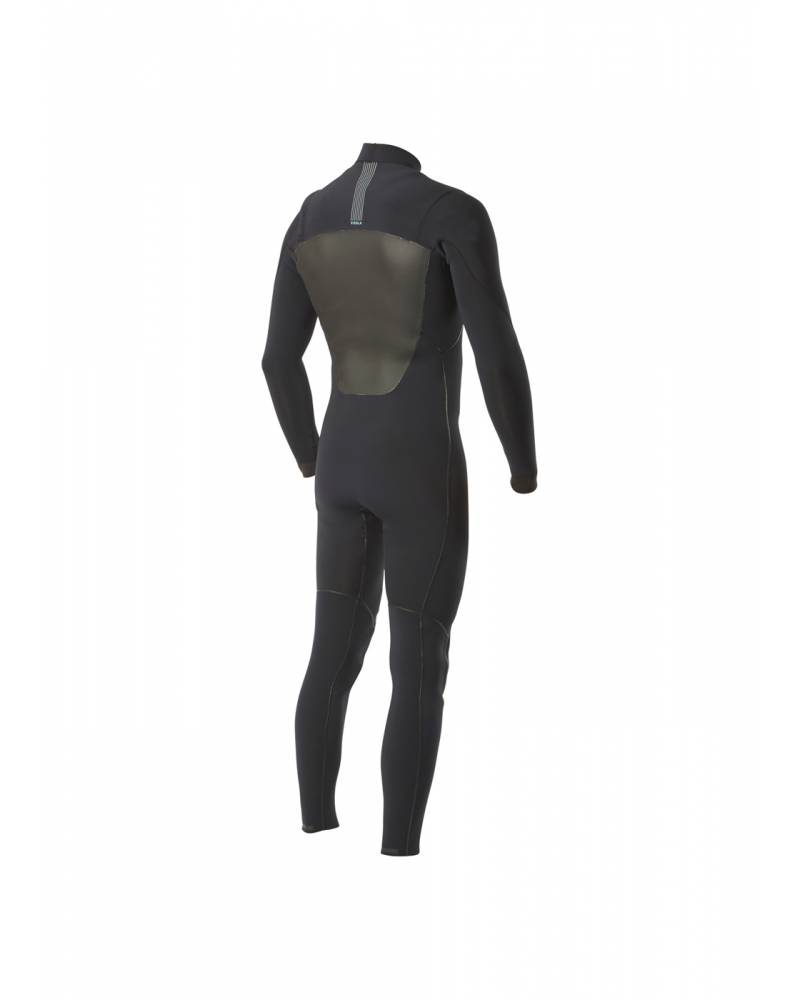 Vissla North Seas 4/3 Chest Zip Wetsuit - Black back