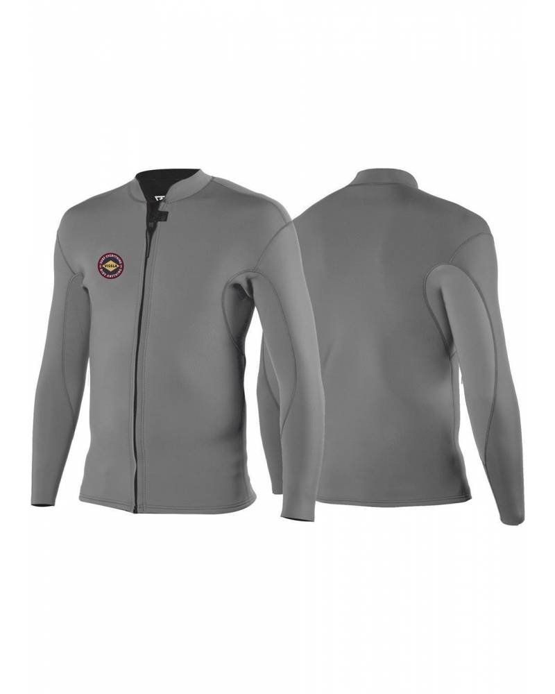Vissla Solid Sets 2mm Front Zip Jacket - Front and Back