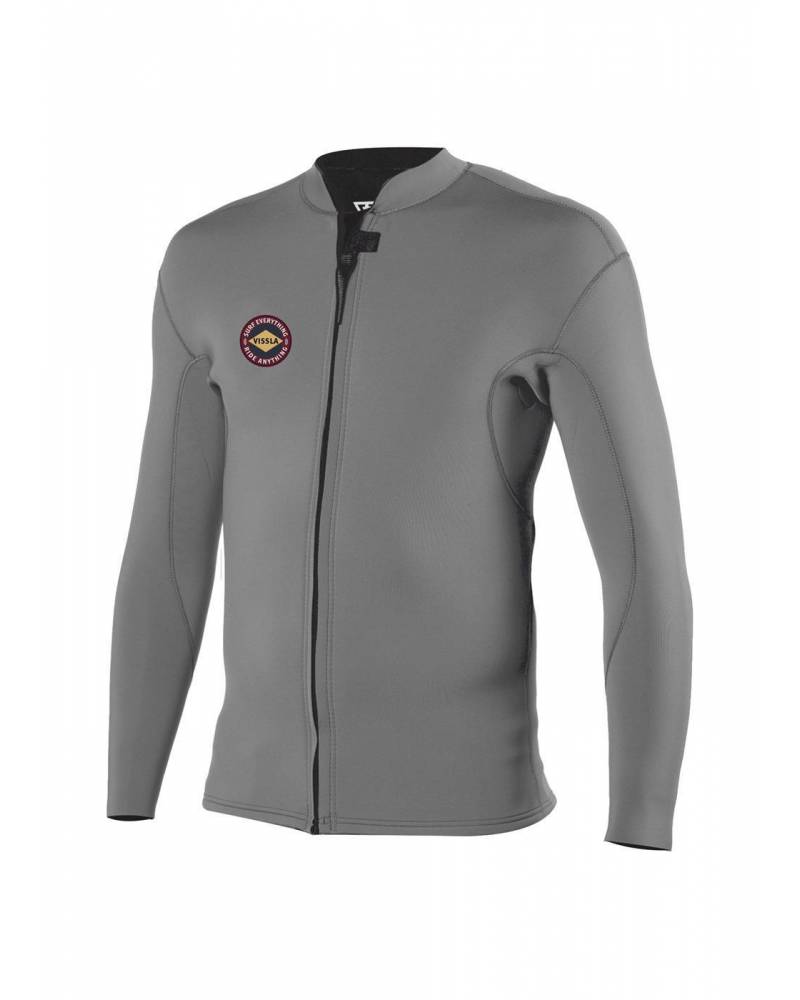 Vissla Solid Sets 2mm Front Zip Jacket - Front