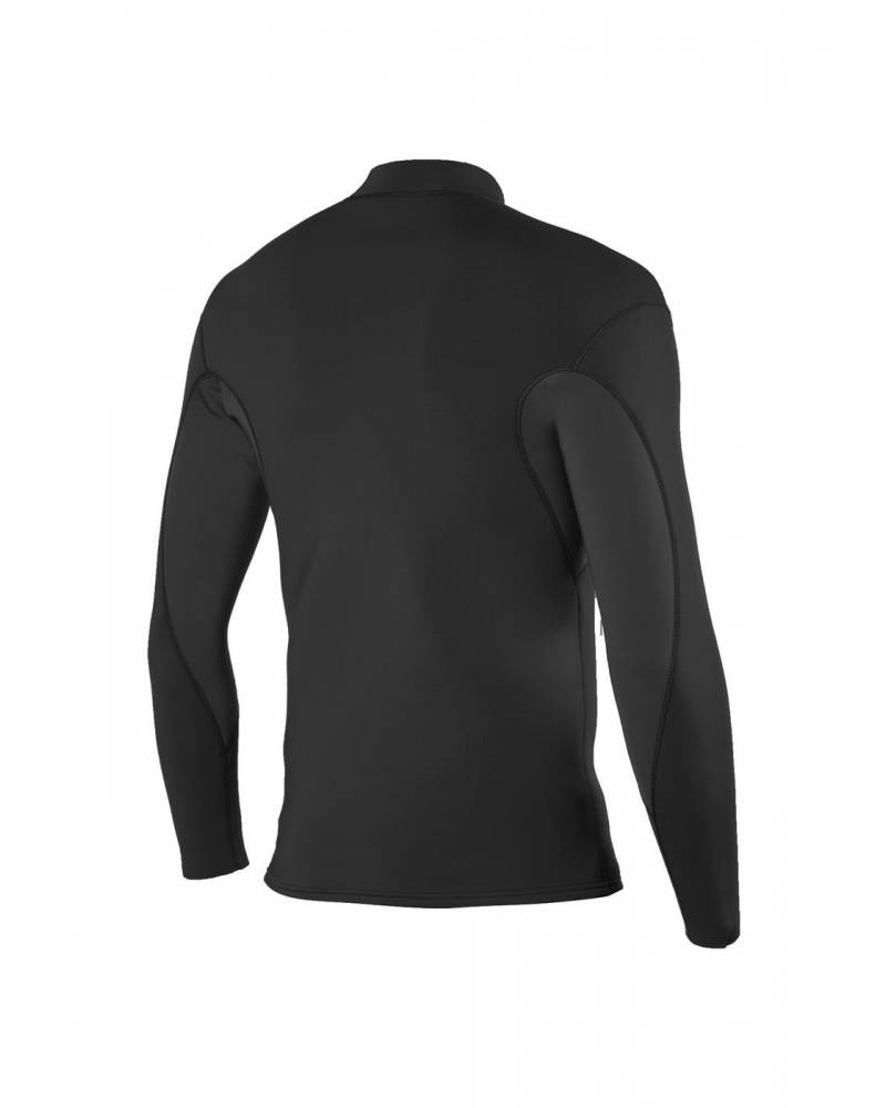 Vissla Solid Sets 2mm Front Zip Jacket - Black - back