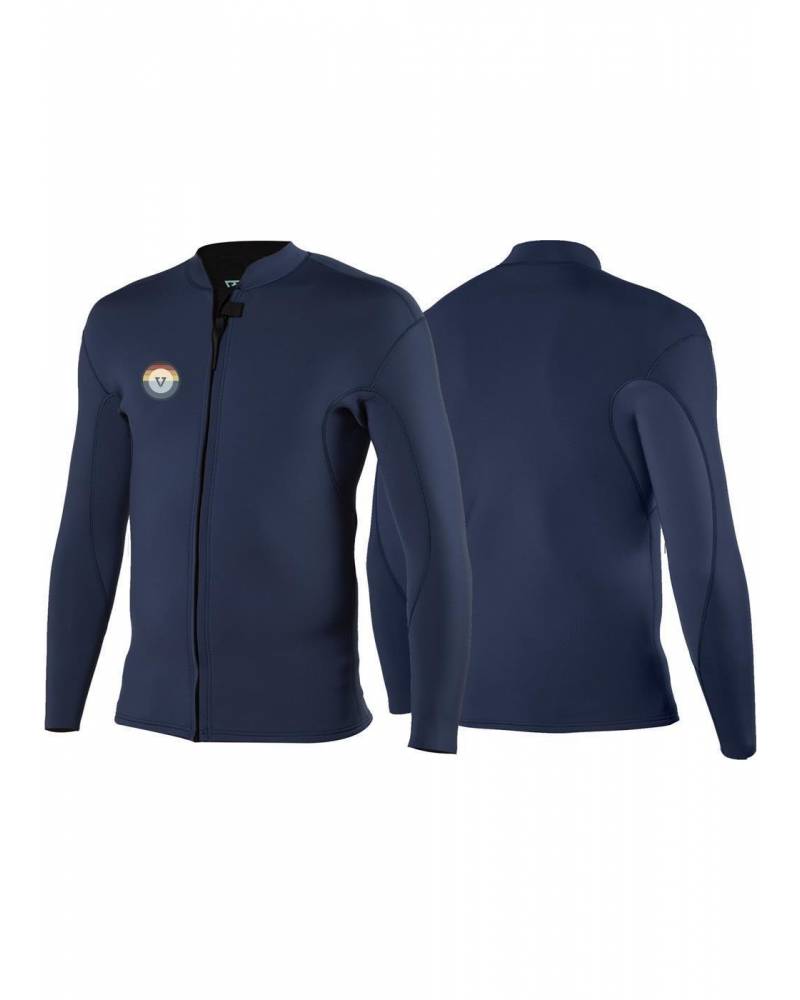Vissla Solid Sets 2mm Wetsuit Jacket - Night - front & back