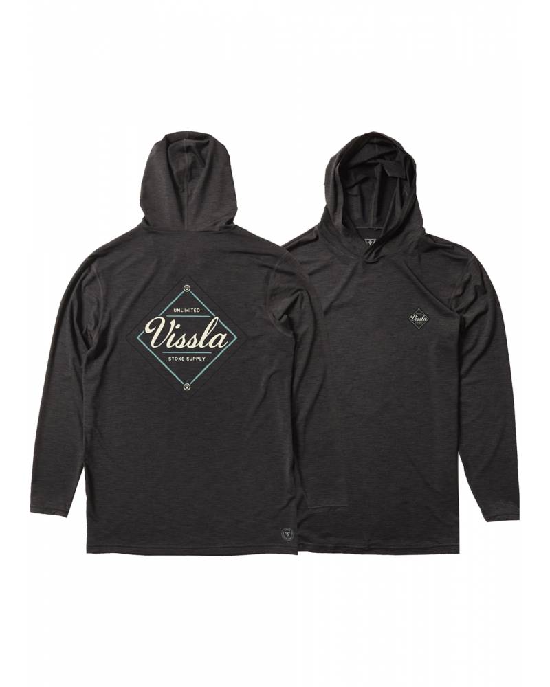 Vissla Twisted Eco Hooded L/S - Black Heather