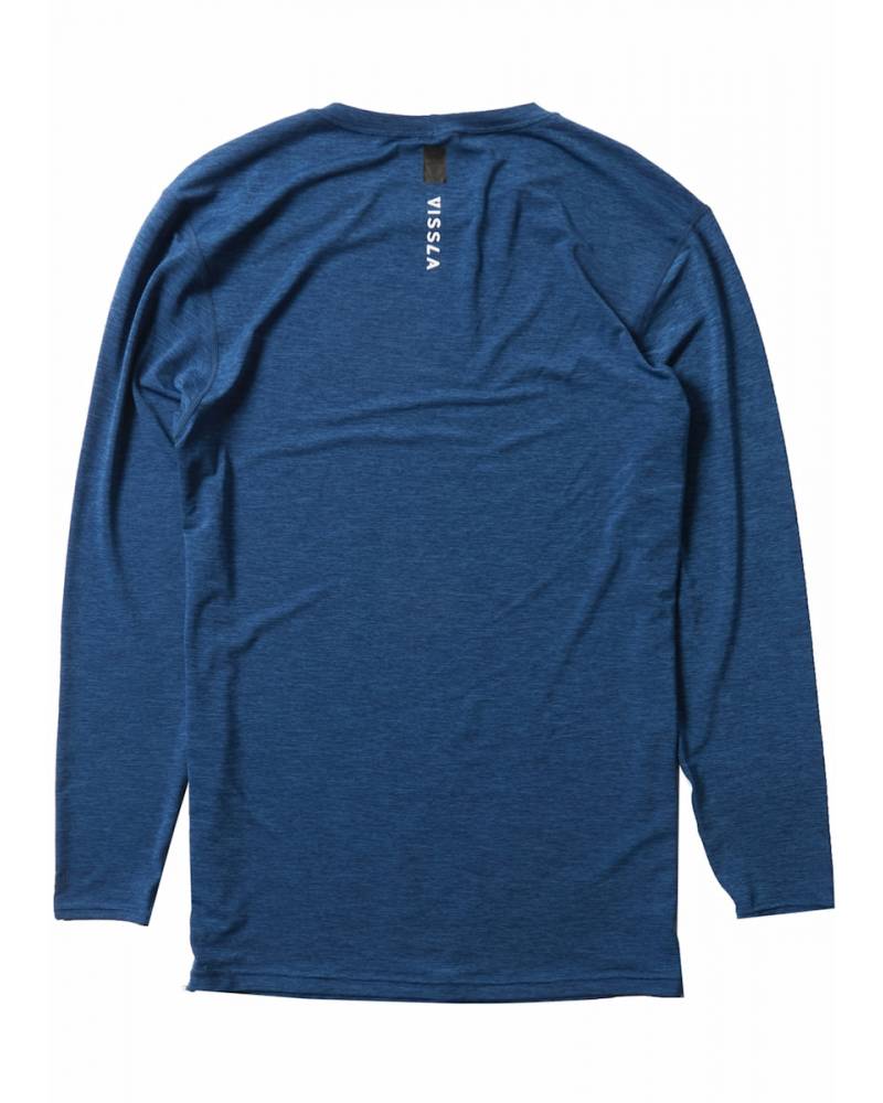 Vissla Twisted Eco Long Sleeve Surf Tee - Naval Heather back