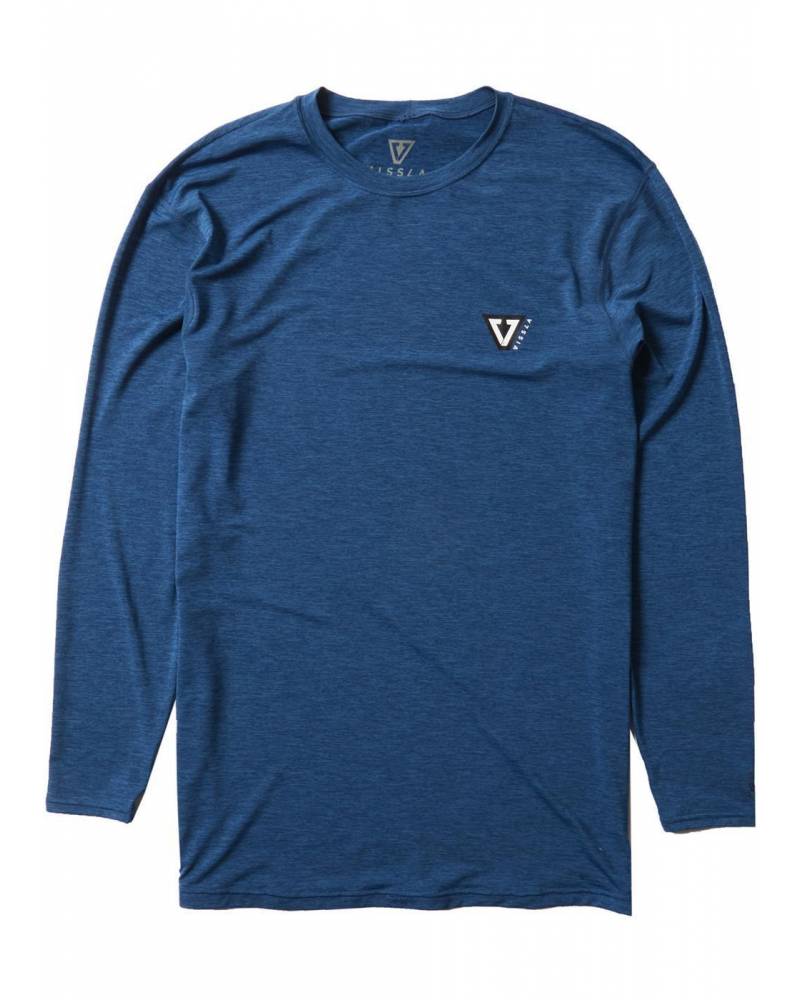 Vissla Twisted Eco Long Sleeve Surf Tee - Naval Heather front