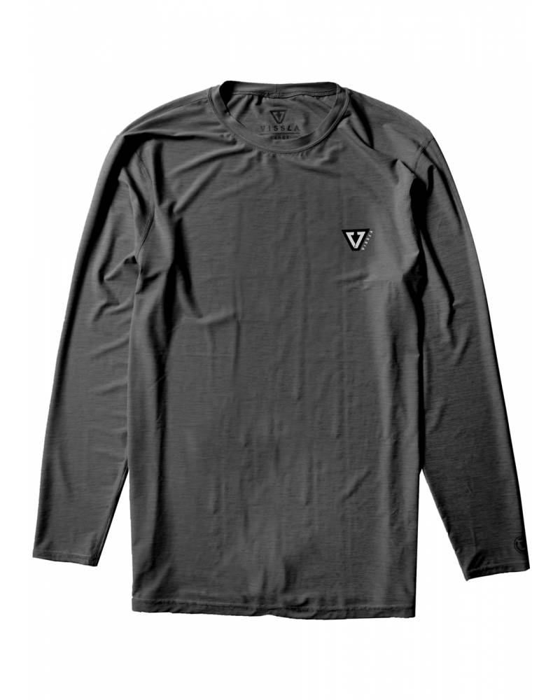Vissla Twisted L/S - Black Heather - Front
