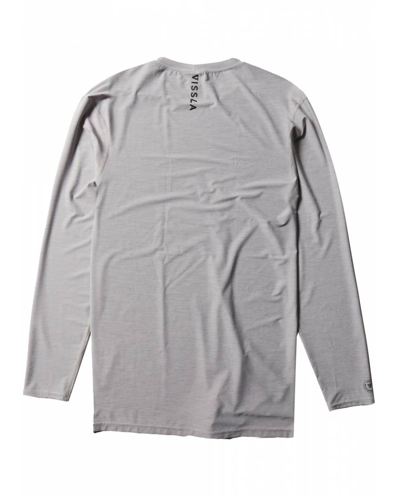 Vissla Twisted L/S - Grey Heather - Back