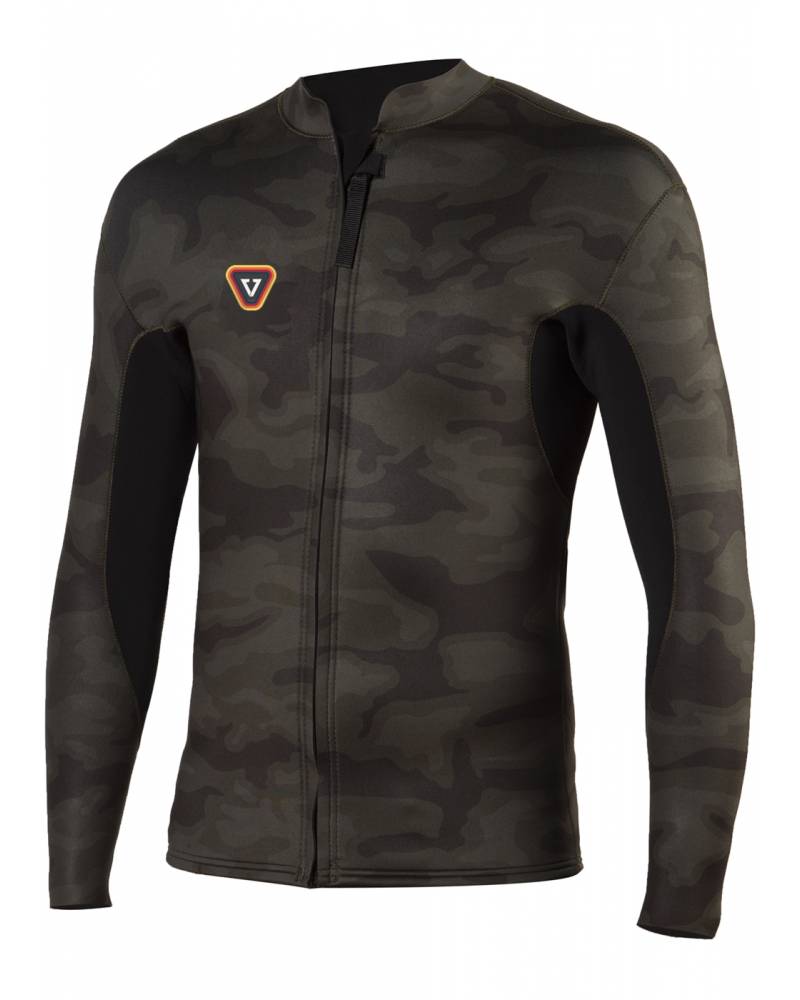 Vissla Youth The Trip Front Zip Jacket - Camo front