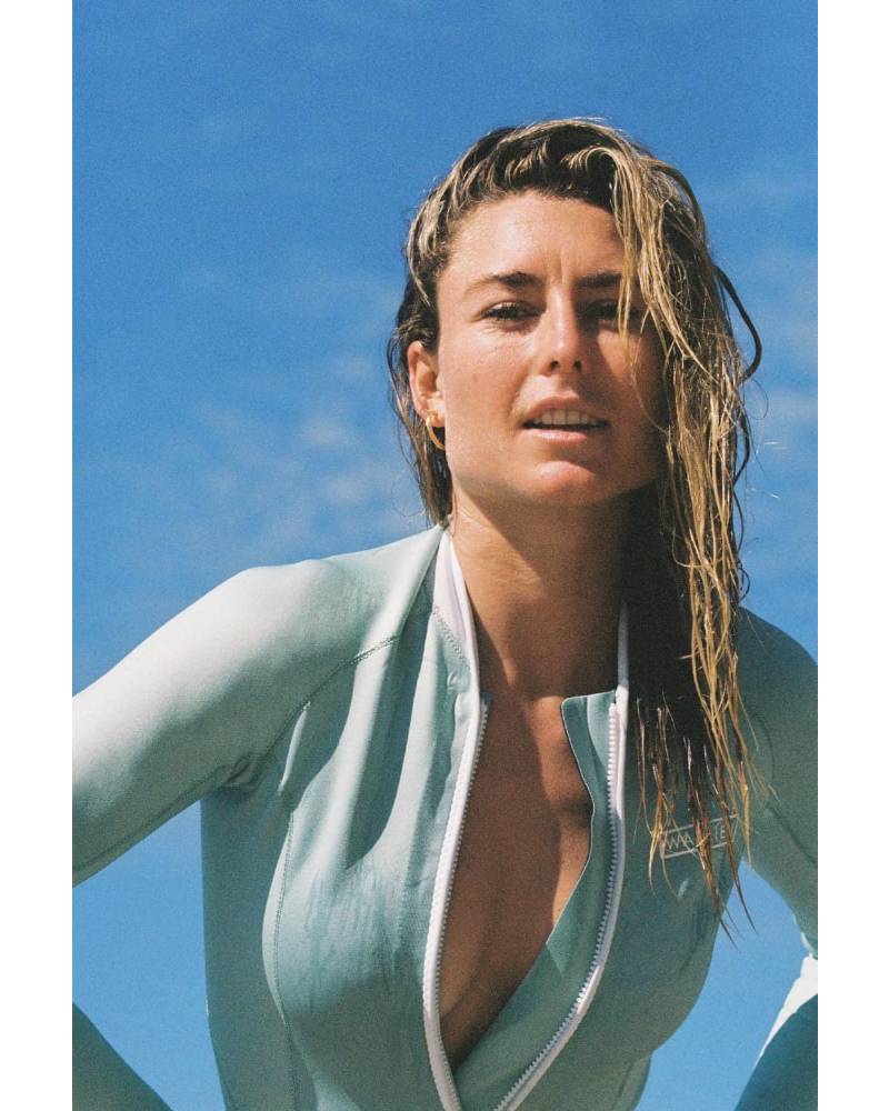 Wallien Nikki van Dijk Springsuit - Aquamarine Gradient front zipper