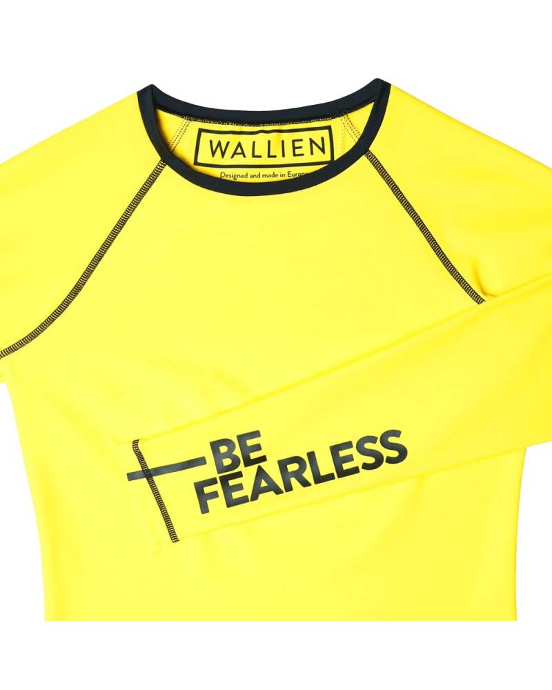 Wallien Rash Vest - Canary Yellow sleeve statement
