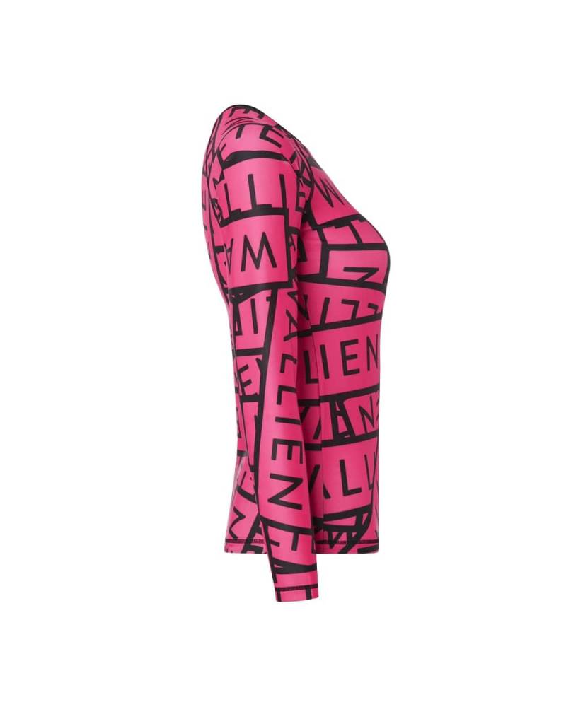 Wallien Rash Vest - Hot Pink side