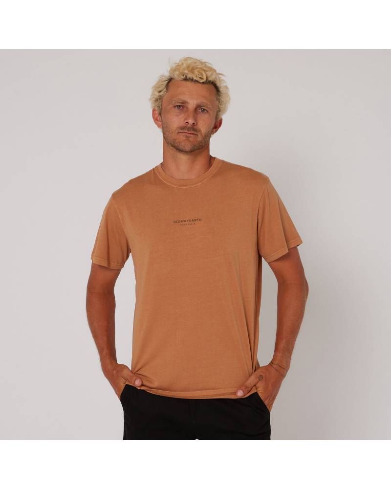 Washed Priority Tee - Almond