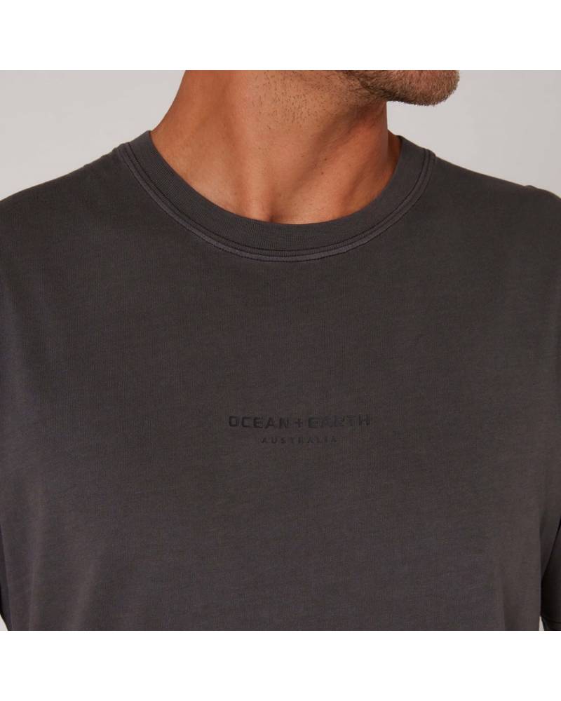 Washed Priority Tee - Dull Black