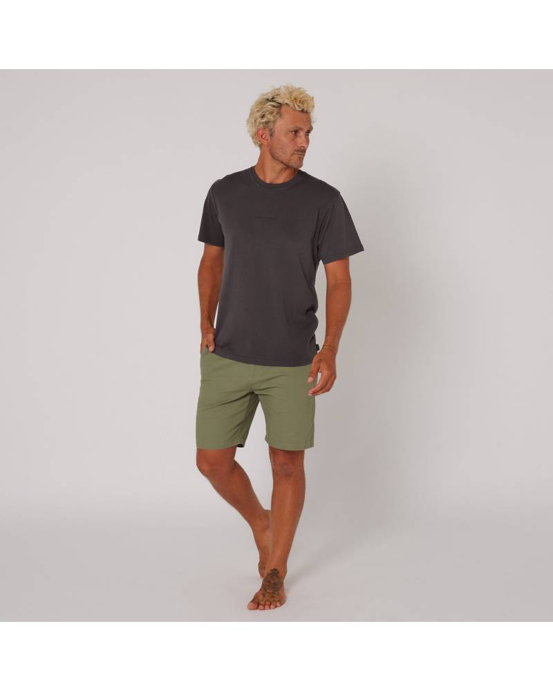 Washed Priority Tee - Dull Black