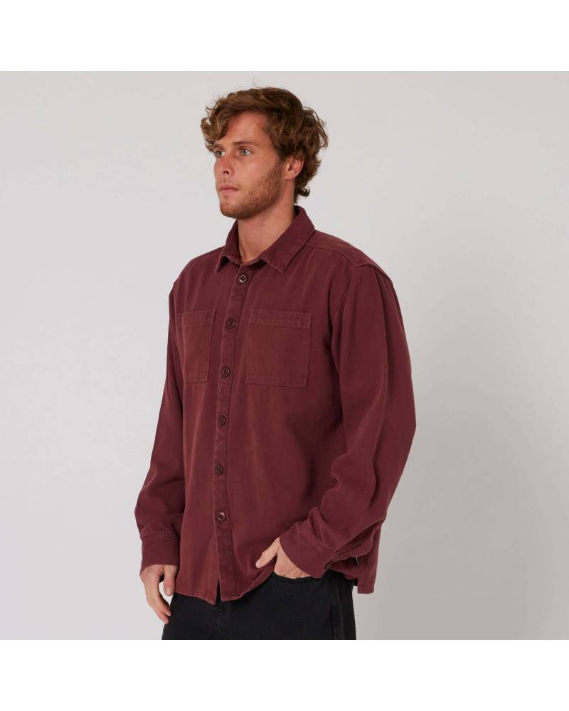 Wasteland Overshirt - Burgundy