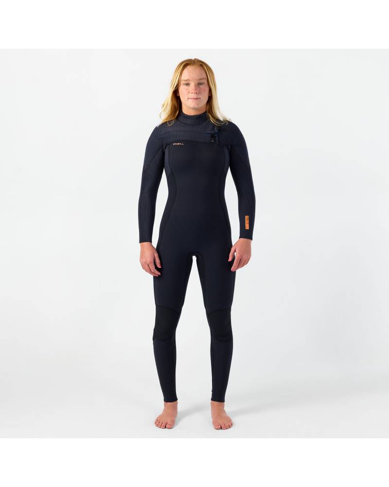 Womens HyperFreak 3/2+ Steamer Chest Zip Wetsuit - Black