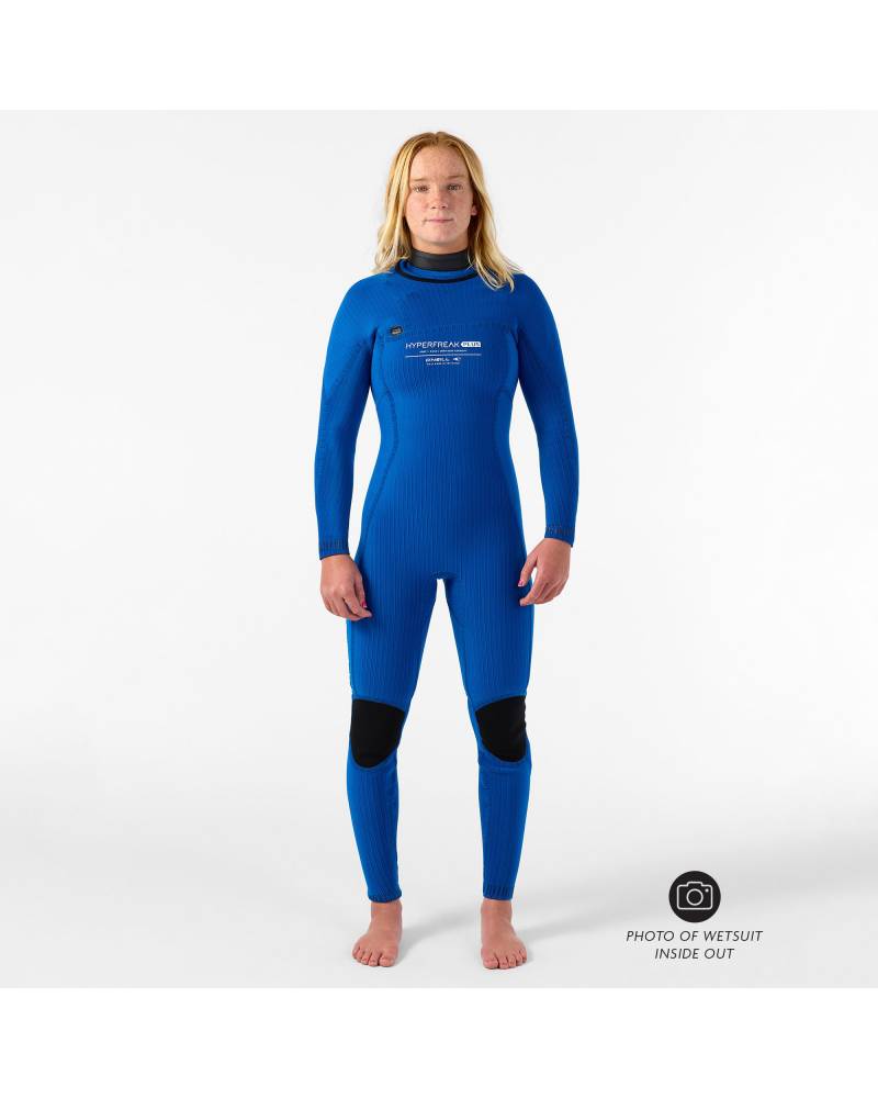 Womens HyperFreak 3/2+ Steamer Chest Zip Wetsuit - Black