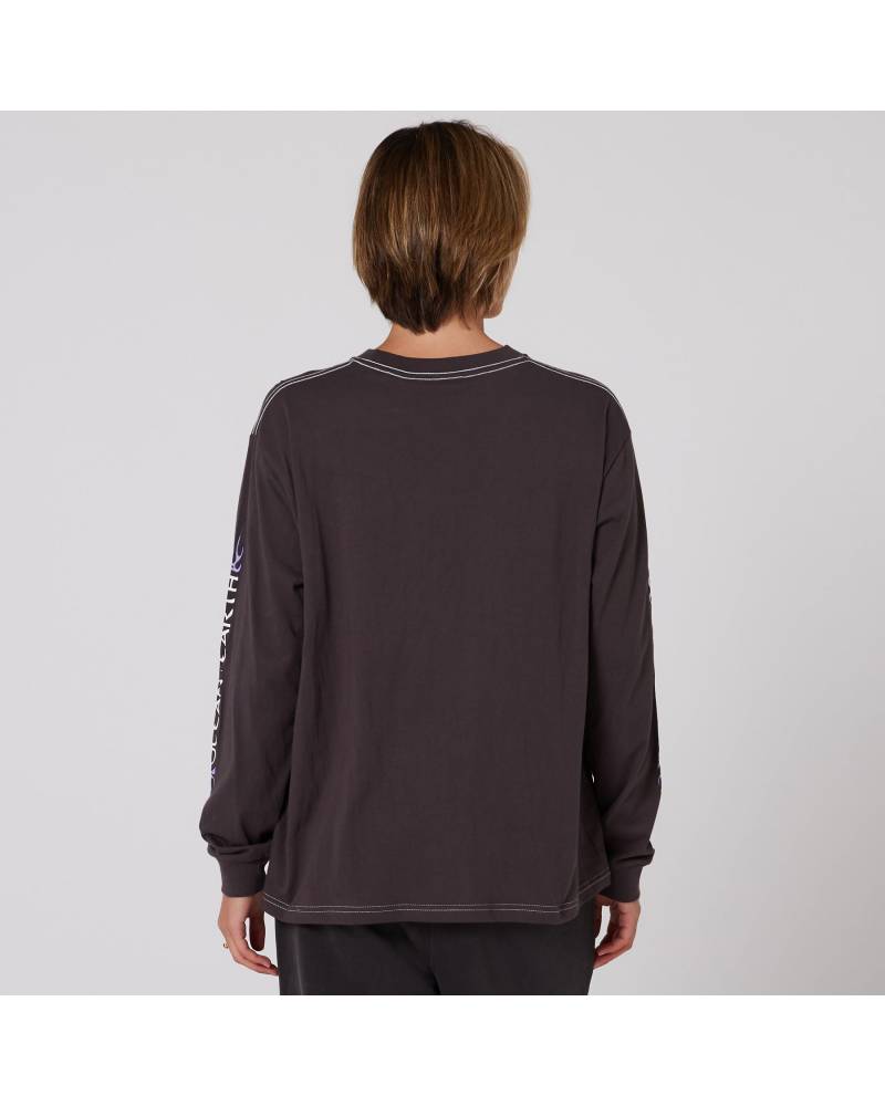 Womens Tribal LS Tee - Black 