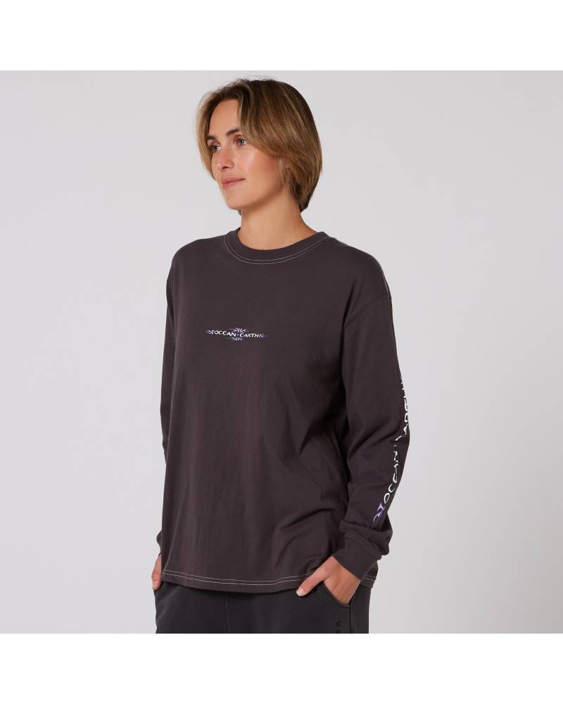 Womens Tribal LS Tee - Black 