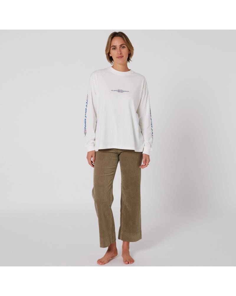 Womens Tribal LS Tee - Off White