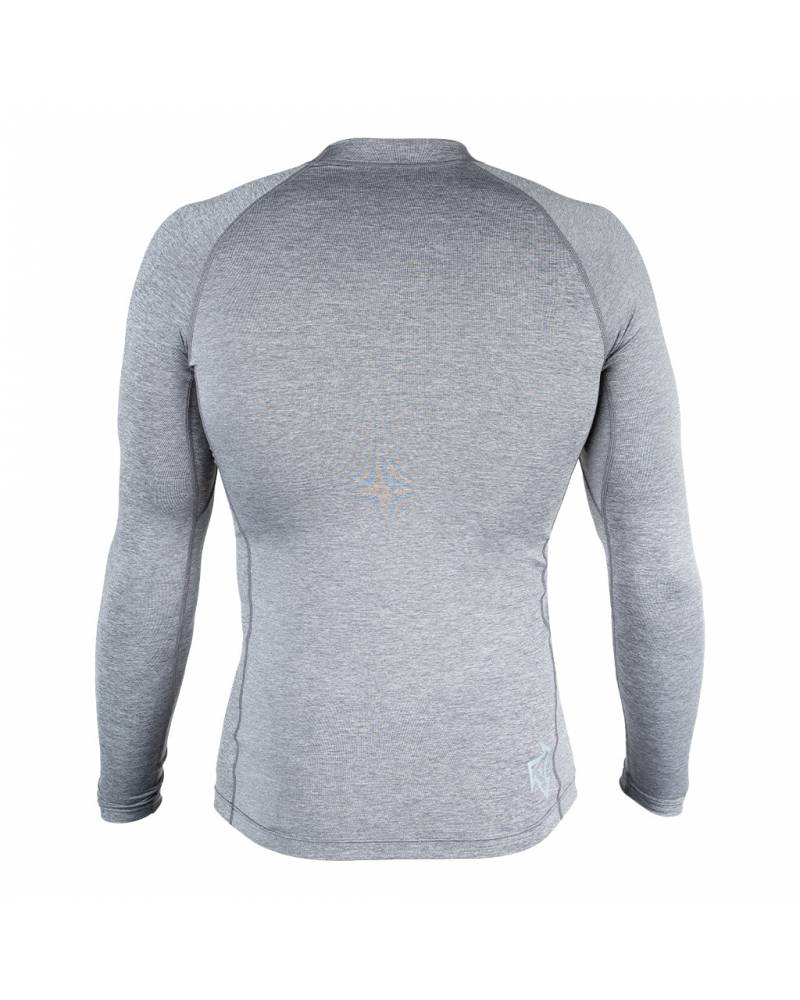 Mens Premium Long Sleeve UV - Heather Grey